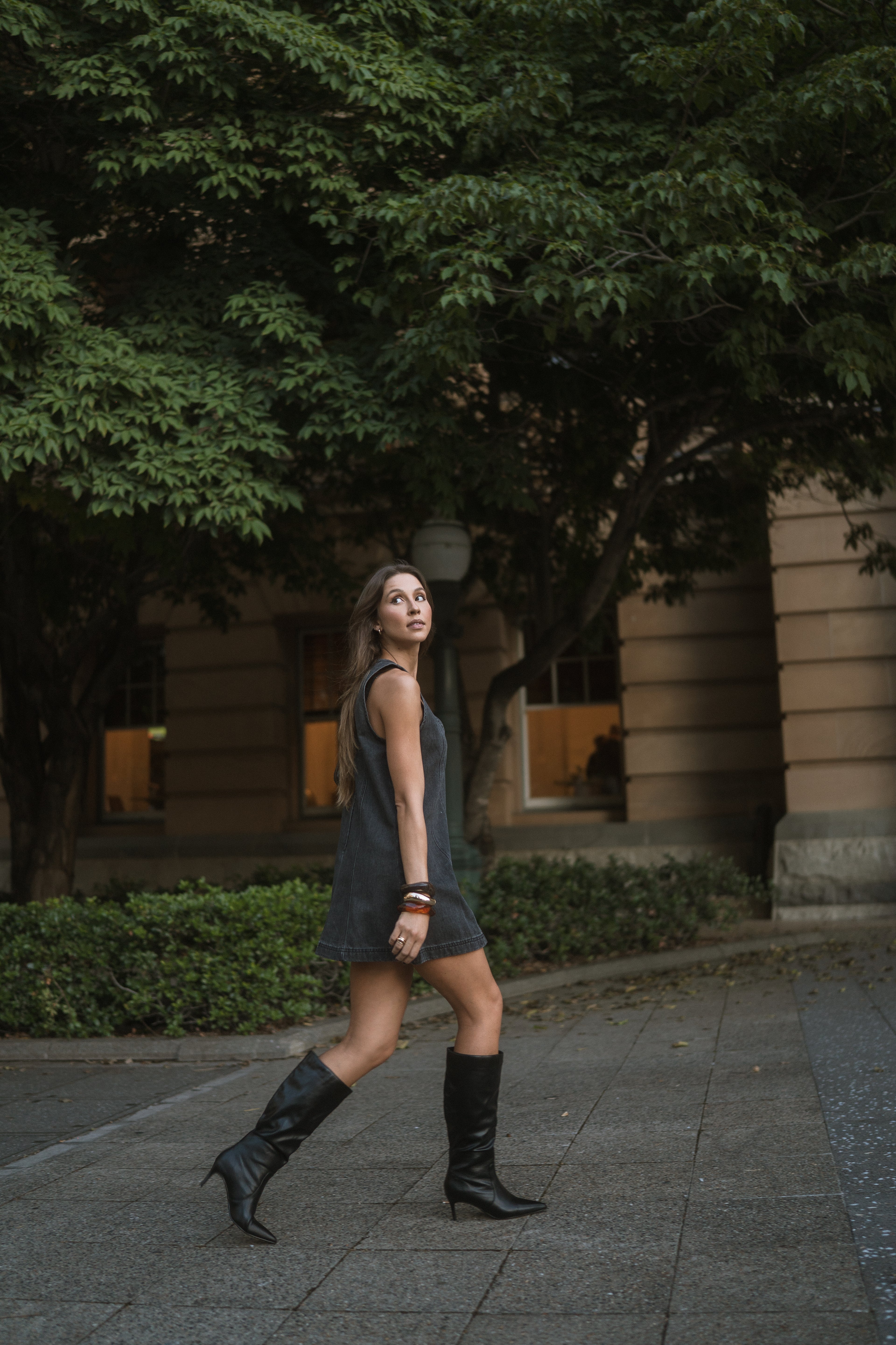 Agatha - Black Washed -Denim Dress image 4